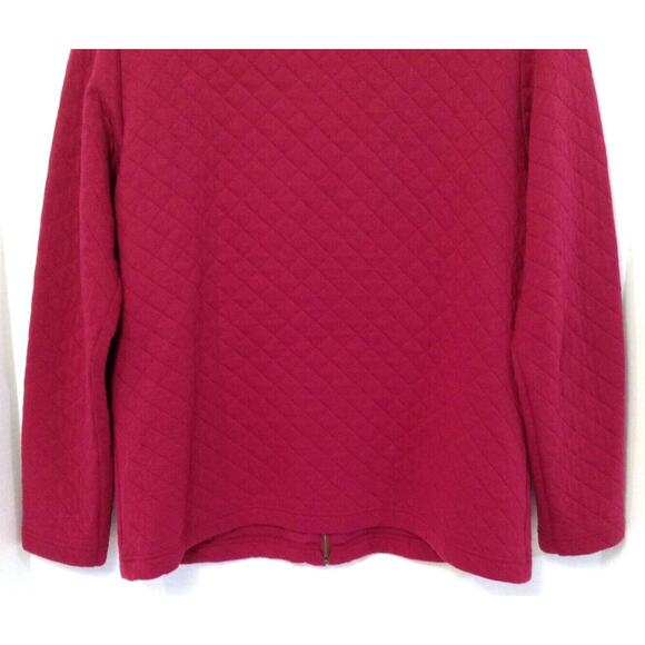 Vtg LL Bean Jacket Wn XS Red Full Zip Quilted Pocket Cozy Preppy Academia Y2K - Picture 7 of 10